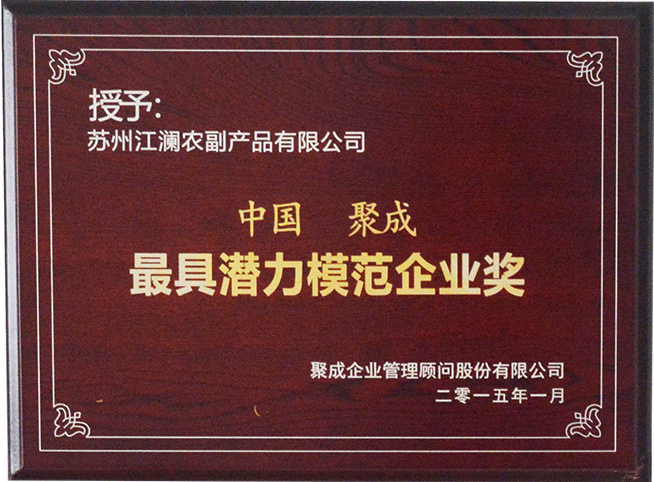 最具潛力模范企業獎